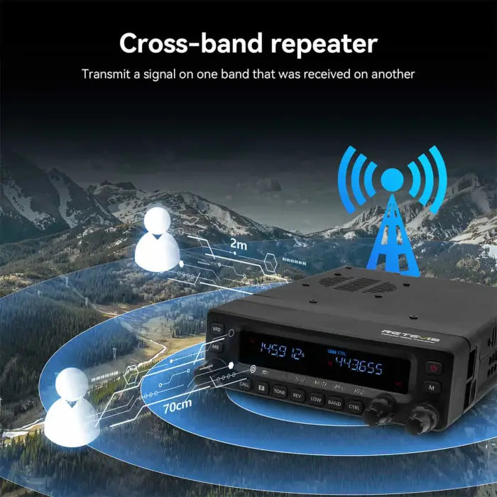 Black cross-band repeater.
