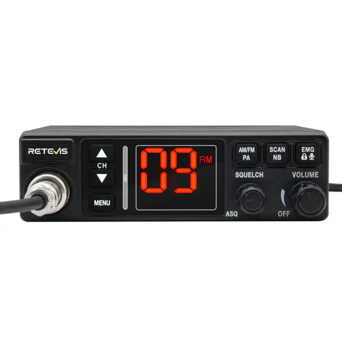 Black CB radio.