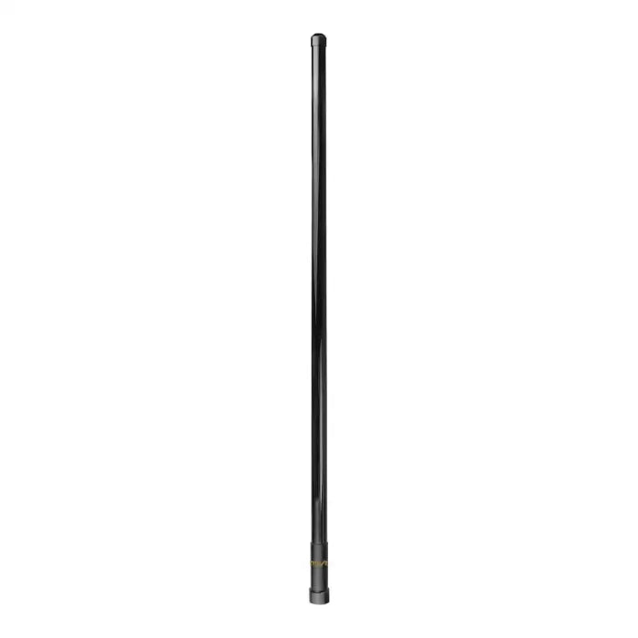 Black, cylindrical antenna.