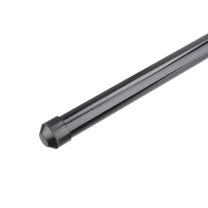 Shiny black rod with hexagonal tip.
