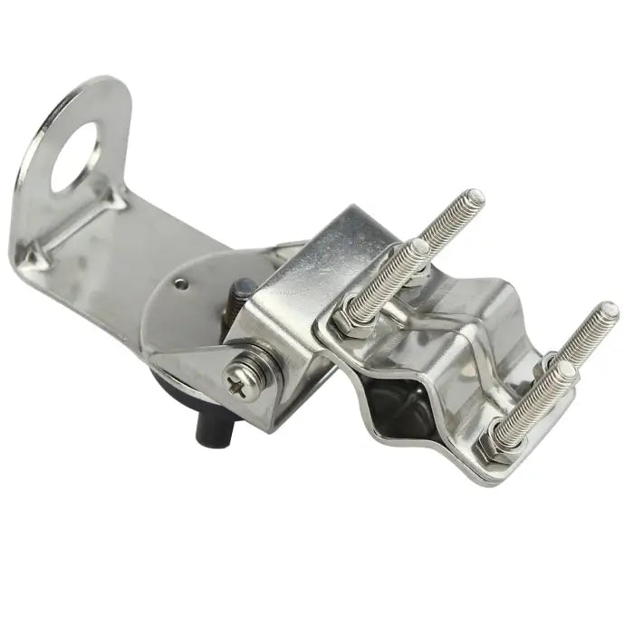 Adjustable stainless steel mounting bracket.