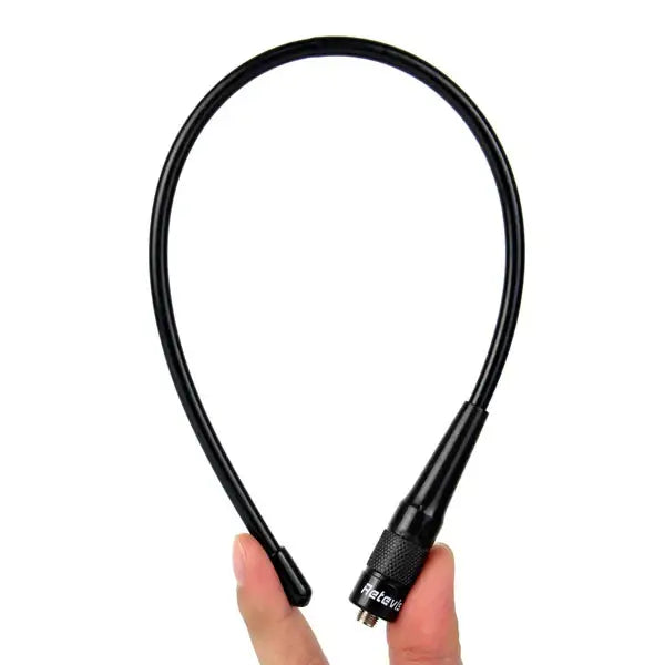 Flexible black antenna.