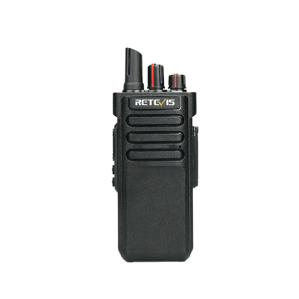 Black two-way radio.