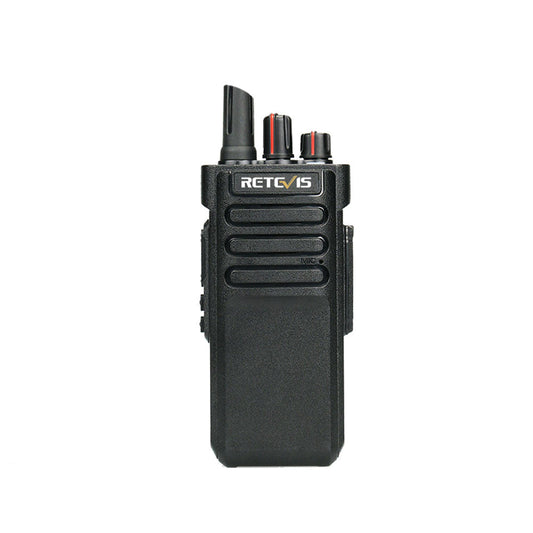 Black two-way radio.