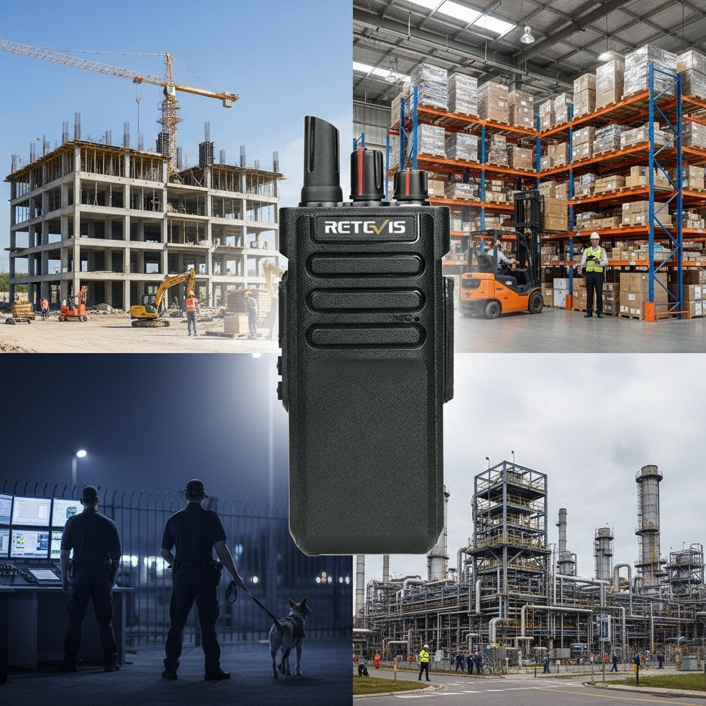 Black two-way radio.