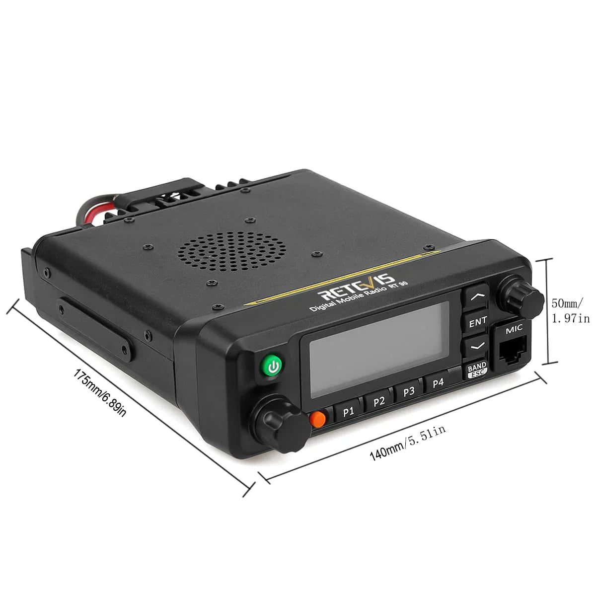 Black digital mobile radio.