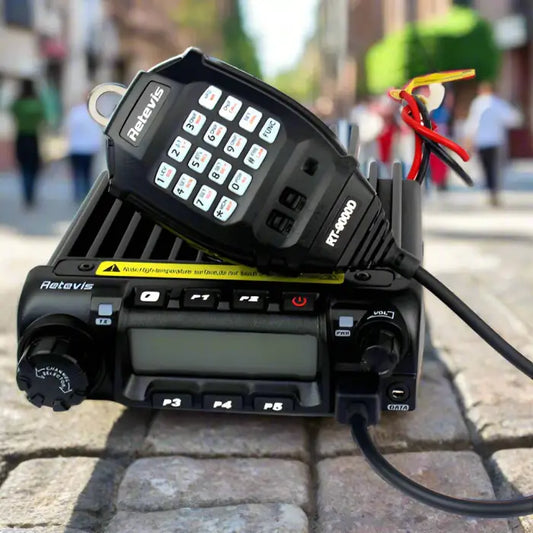 Black Retevis RT-9000D two-way radio.