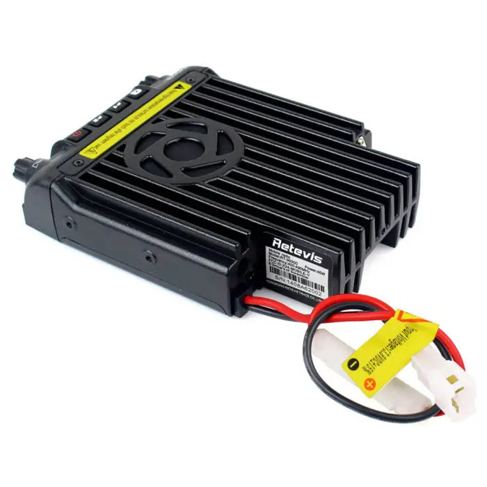 Black Retevis two-way radio.