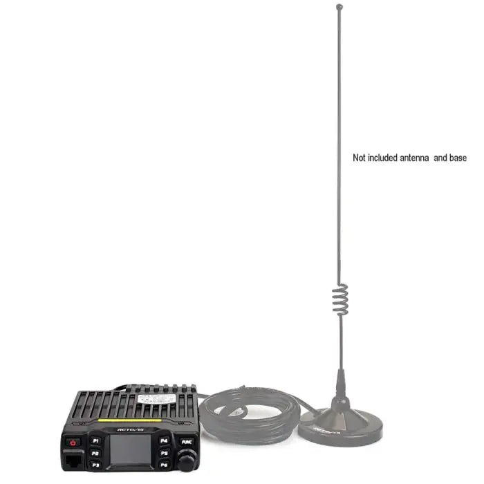 Two-way radio with antenna.