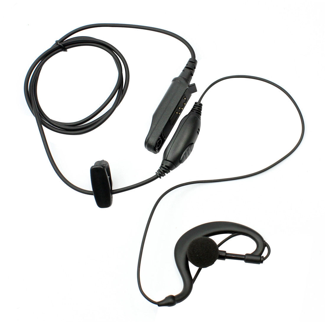 BF-TECH CA Waterproof Multi-Pin Earpiece Headset with Inline PTT Mic for UV-9R Series