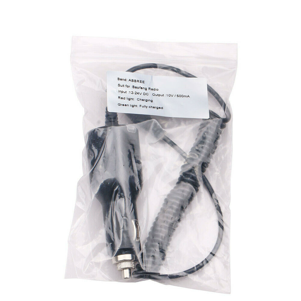 BF-TECH CA 12V DC Vehicle Mobile Charger Cable for Handheld Radio Desktop Docks