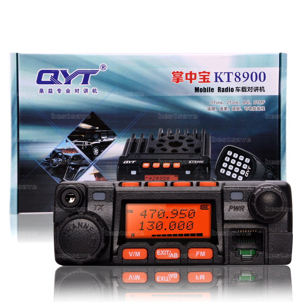 BF-TECH CA QYT KT-8900 25W Dual-Band Mini Mobile Amateur Radio