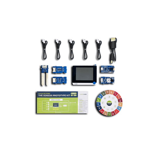 A kit containing various electronic components and sensors for prototyping.