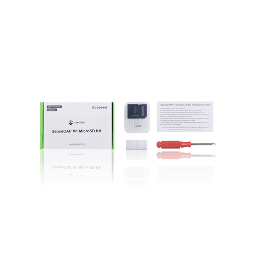 A SenseCAP M1 MicroSD Kit with tools.