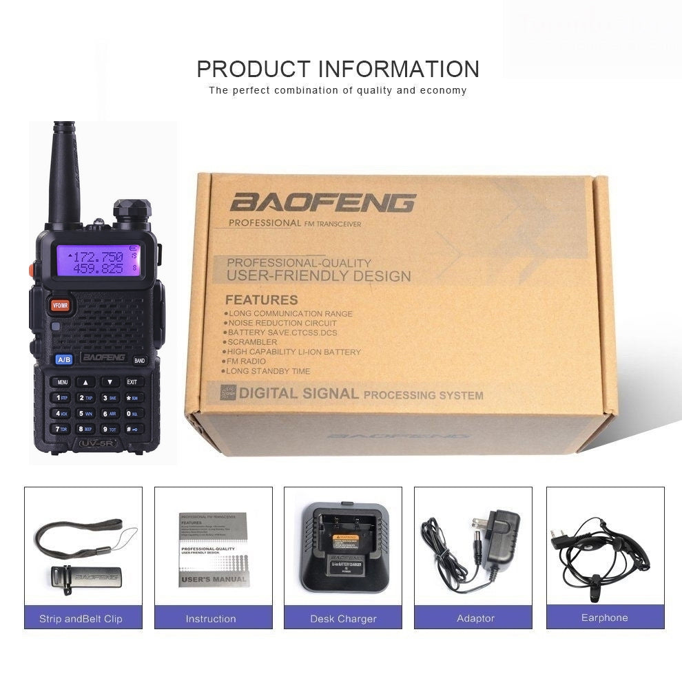 BF-TECH CA UV-5R 8W High-Power Dual-Band Amateur Ham Radio