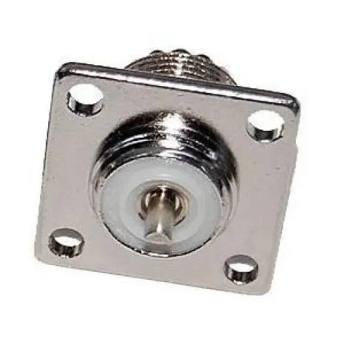 Square flange coaxial connector.