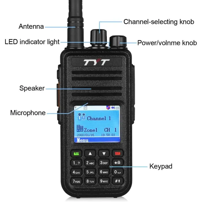 TYT MD-380 Digital DMR VHF 144-148 Amateur Ham Radio