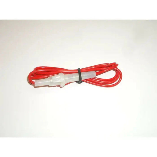 Red wire with white connector.