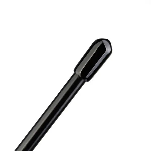 Glossy black stylus tip.