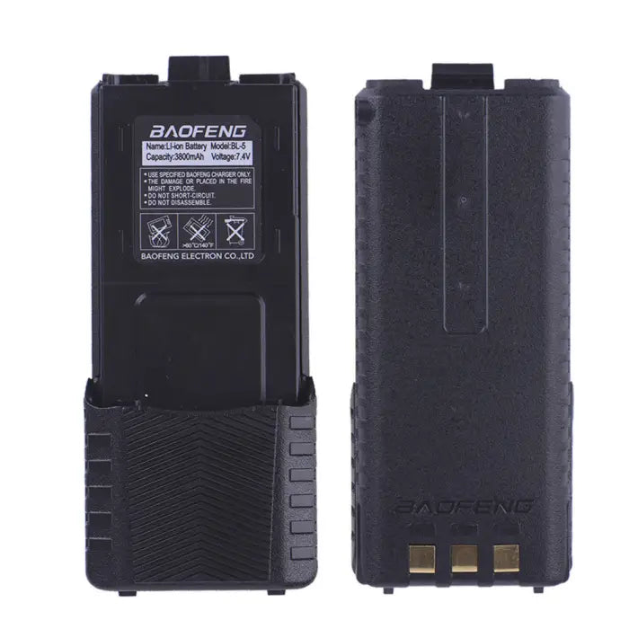A Pair of Baofeng EXTENDED 3800mAh Li-ion Battery For UV-5R
