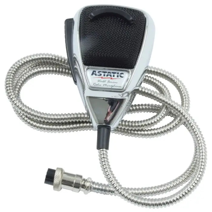 Astatic 636L Chrome Noise Canceling 4-Pin CB Microphone
