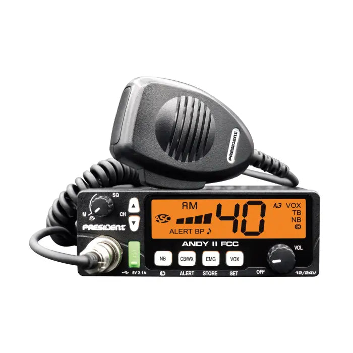 President Andy II FCC 40 Channel AM CB Radio