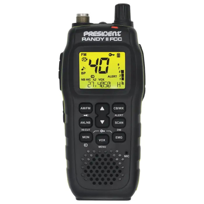 President Randy II FCC Portable Handheld 40 Channel AM / FM