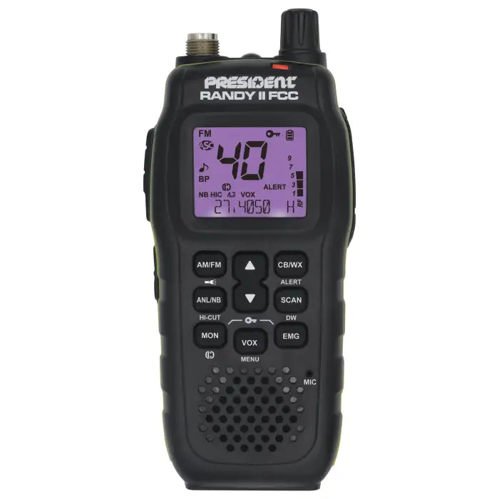 President Randy II FCC Portable Handheld 40 Channel AM / FM