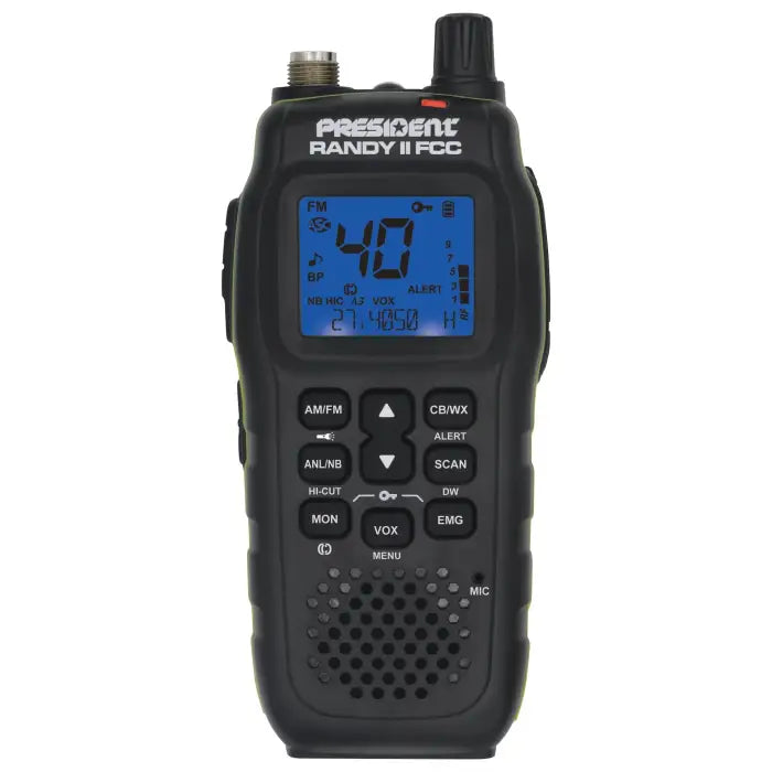 President Randy II FCC Portable Handheld 40 Channel AM / FM