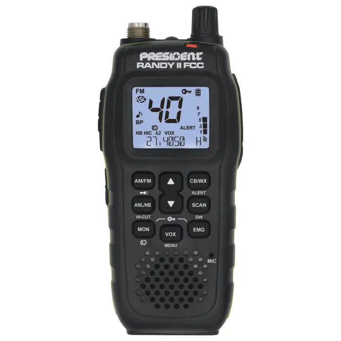 President Randy II FCC Portable Handheld 40 Channel AM / FM