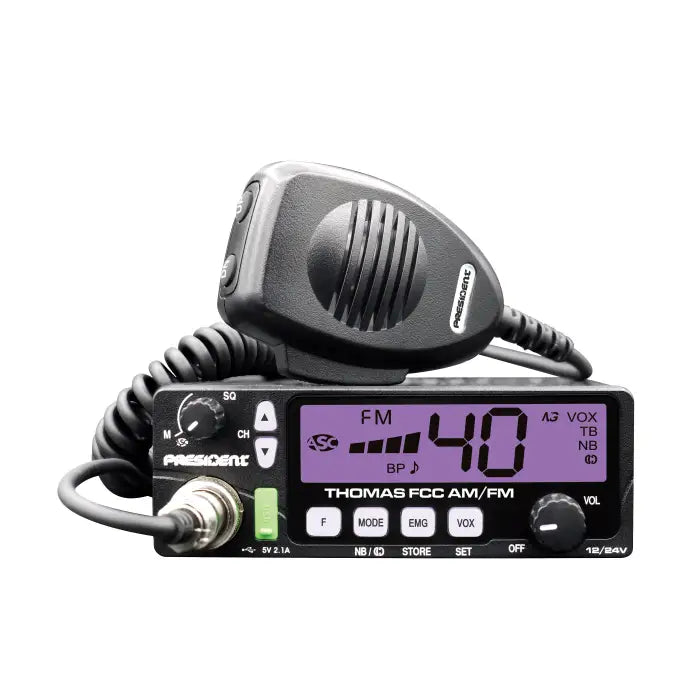 President Thomas FCC AM / FM 40 Channel CB Radio