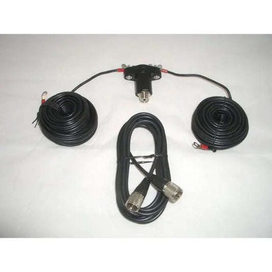 Antenna with cables and connector.