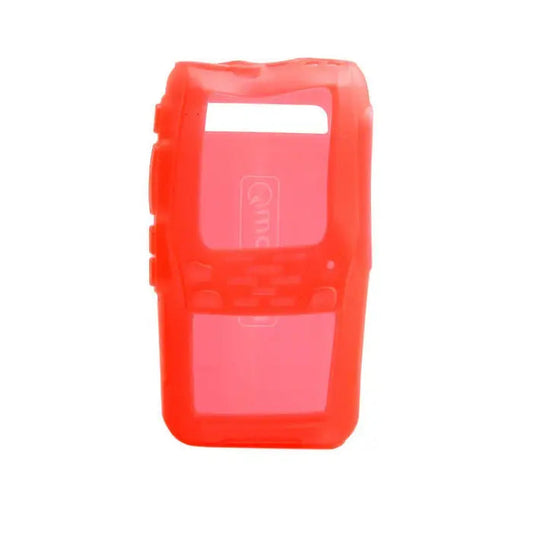 Red silicone case.