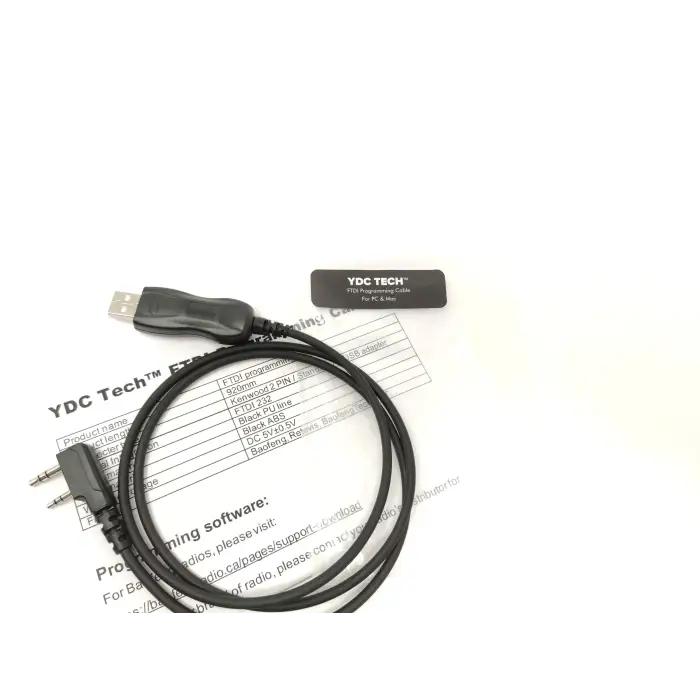 Black programming cable.